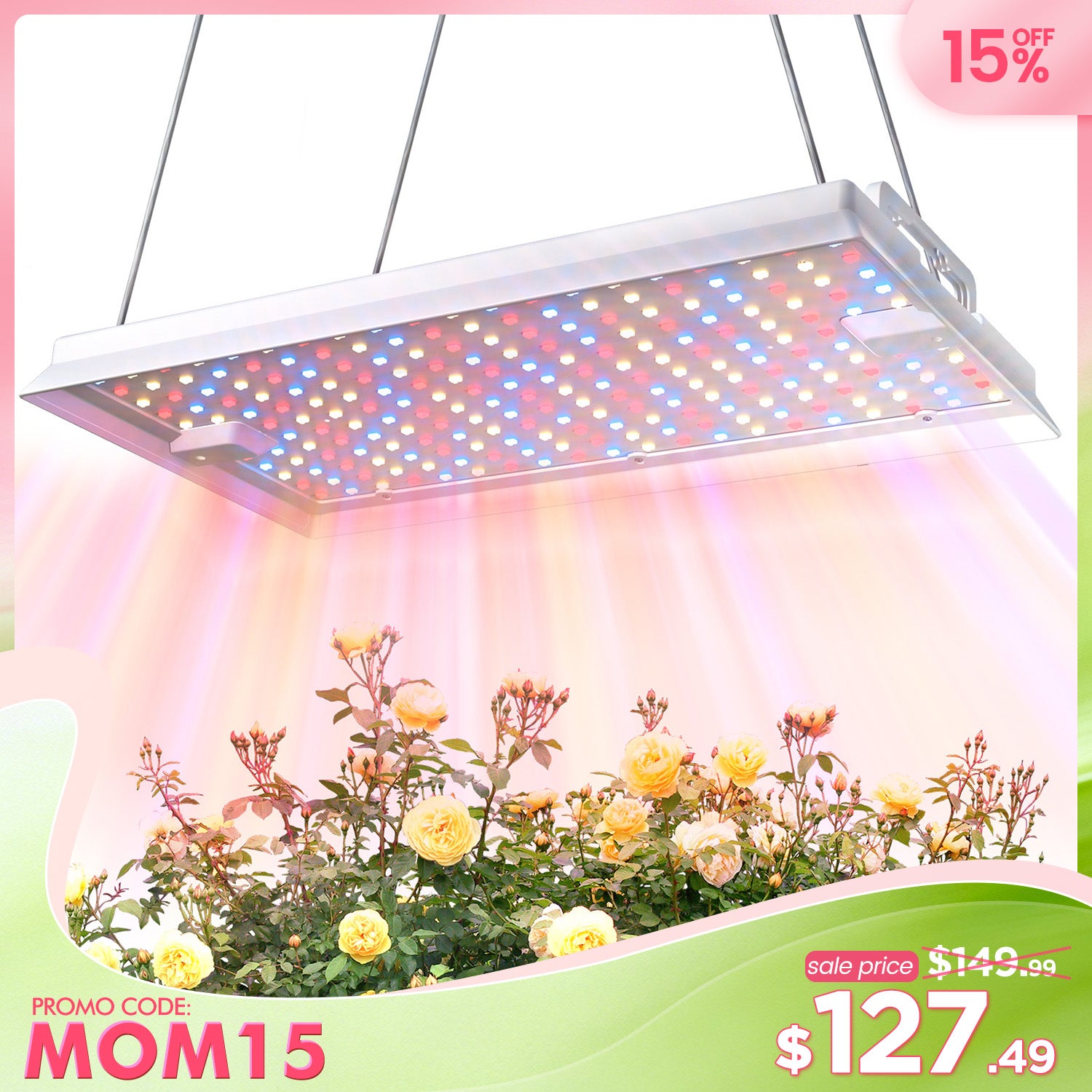 Smart Full Spectrum LED Grow Light - 100 Watt