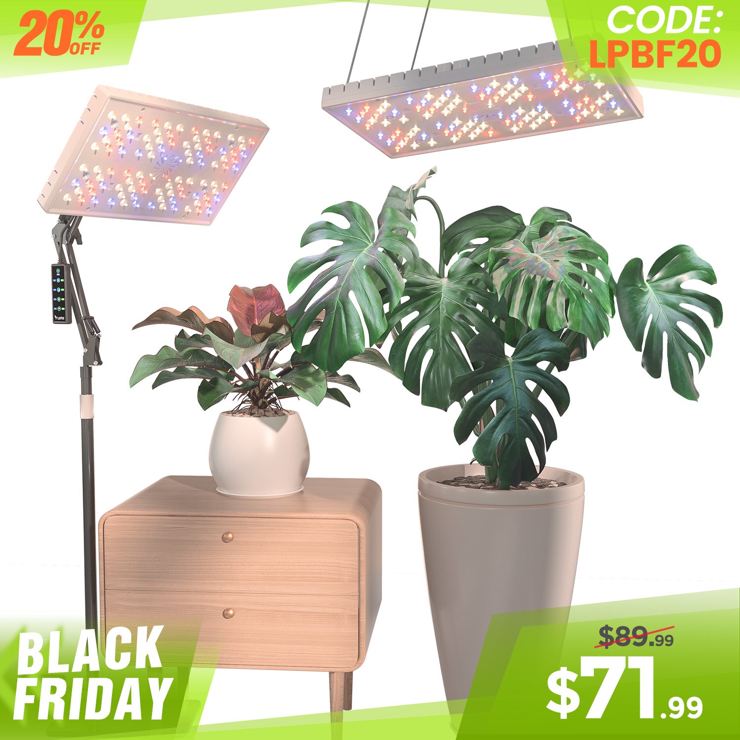 LetPot Smart Indoor Plant Grow Lights - 48/60 Watt