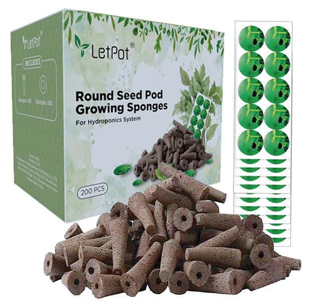 200 Pcs Hydroponics System Replacement Grow Sponges (Suitable for Max/Pro/Senior/Air)