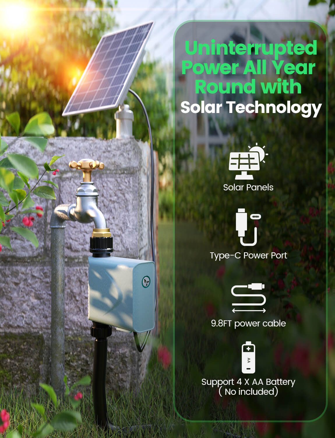 solar powered hose timer
