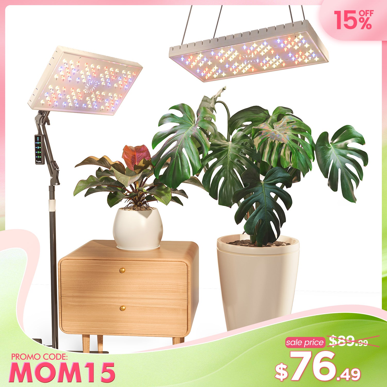 Smart Full Spectrum LED Grow Light - 60 Watt