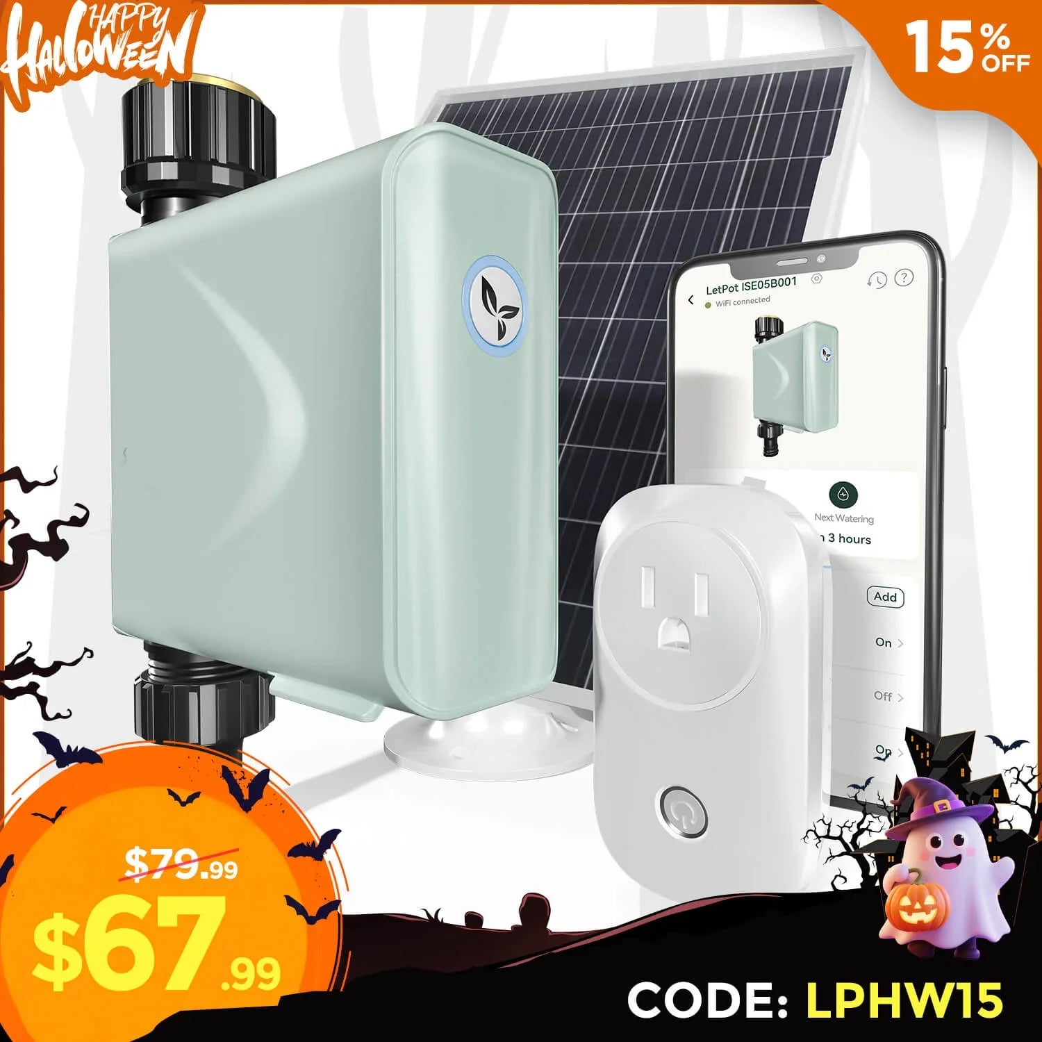 LetPot Solar Powered Smart Hose Timer