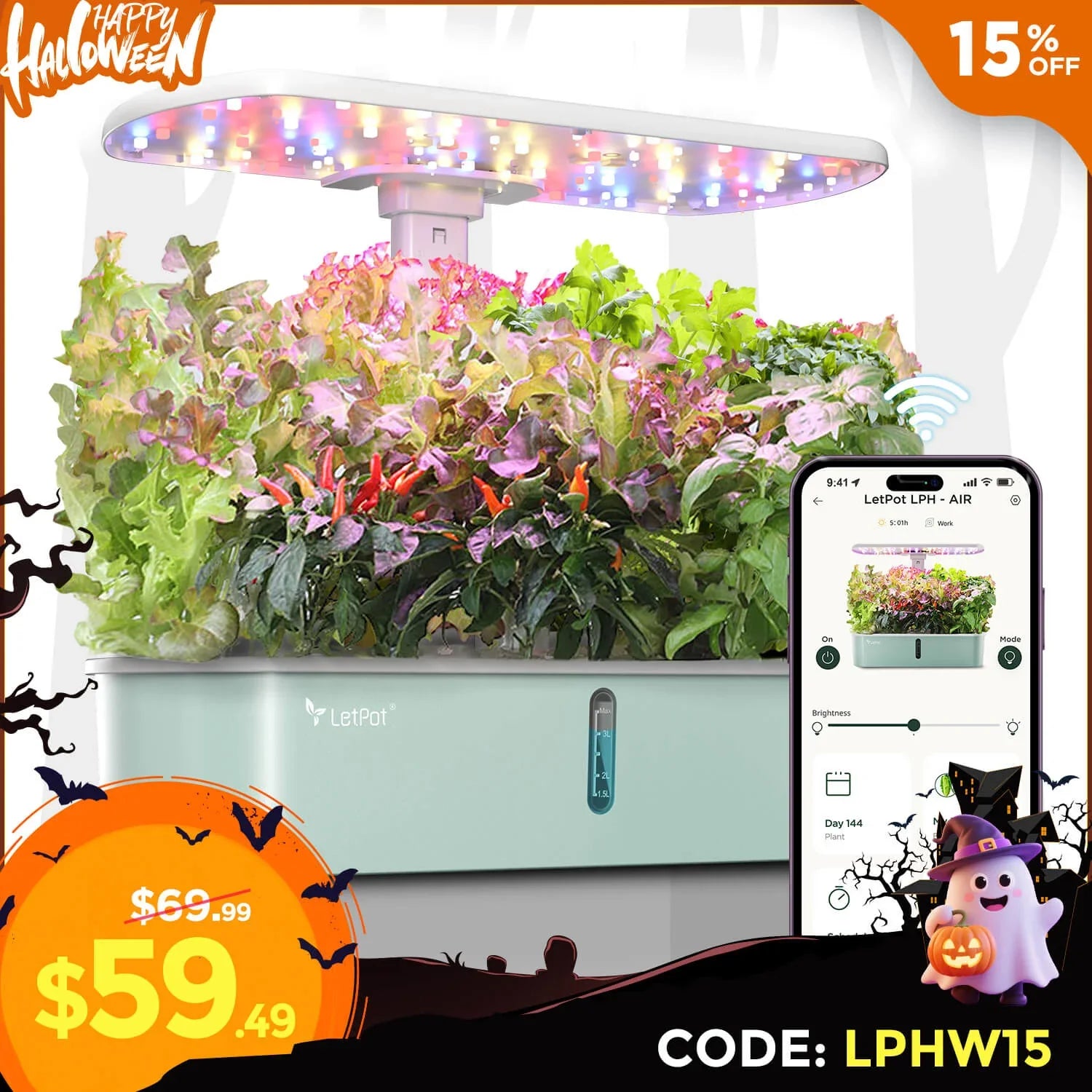 LetPot Air 10 Pods Hydroponic Gardening System