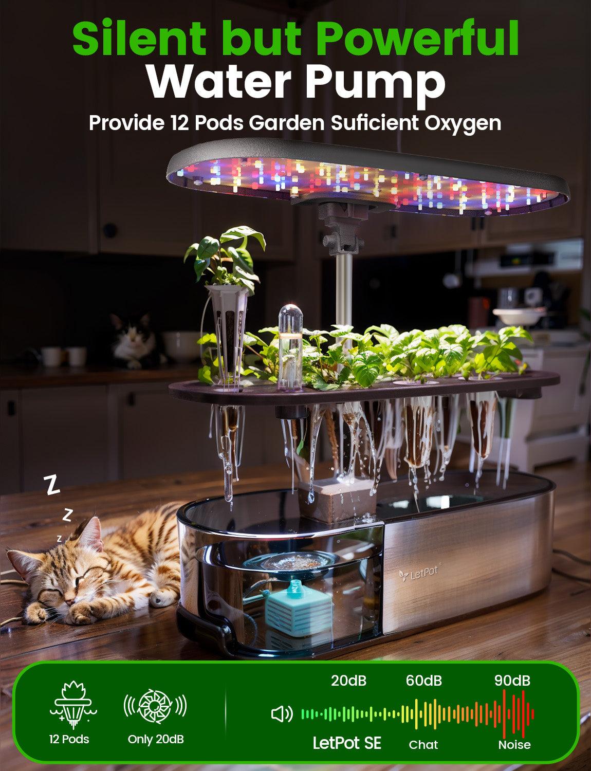 LetPot Senior Hydroponics silent but powerful water pump