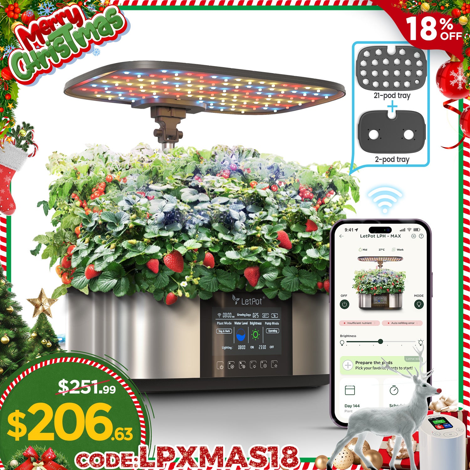 LetPot Max Hydroponics Growing System 21-Pod and 2-Pod