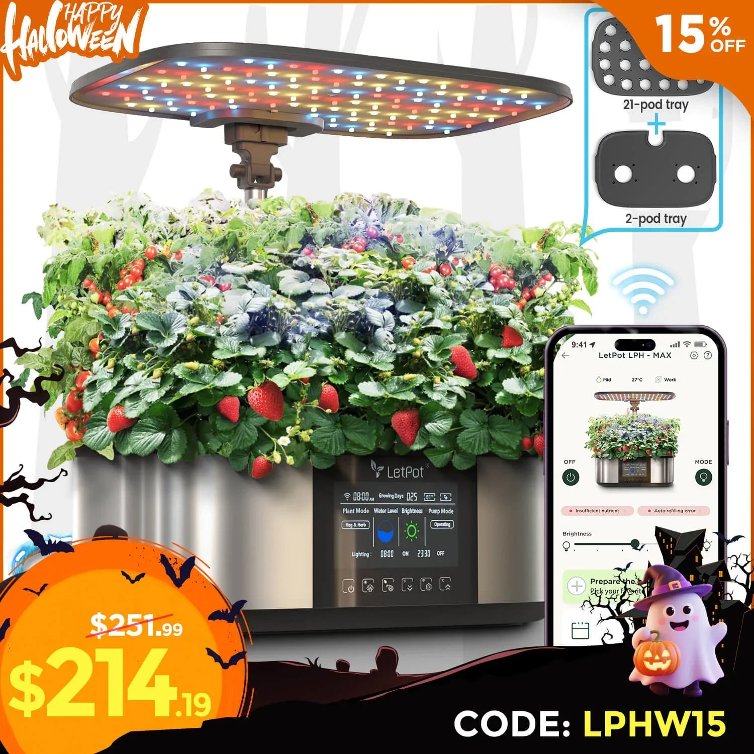 LetPot Max Hydroponics Growing System 21-Pod and 2-Pod