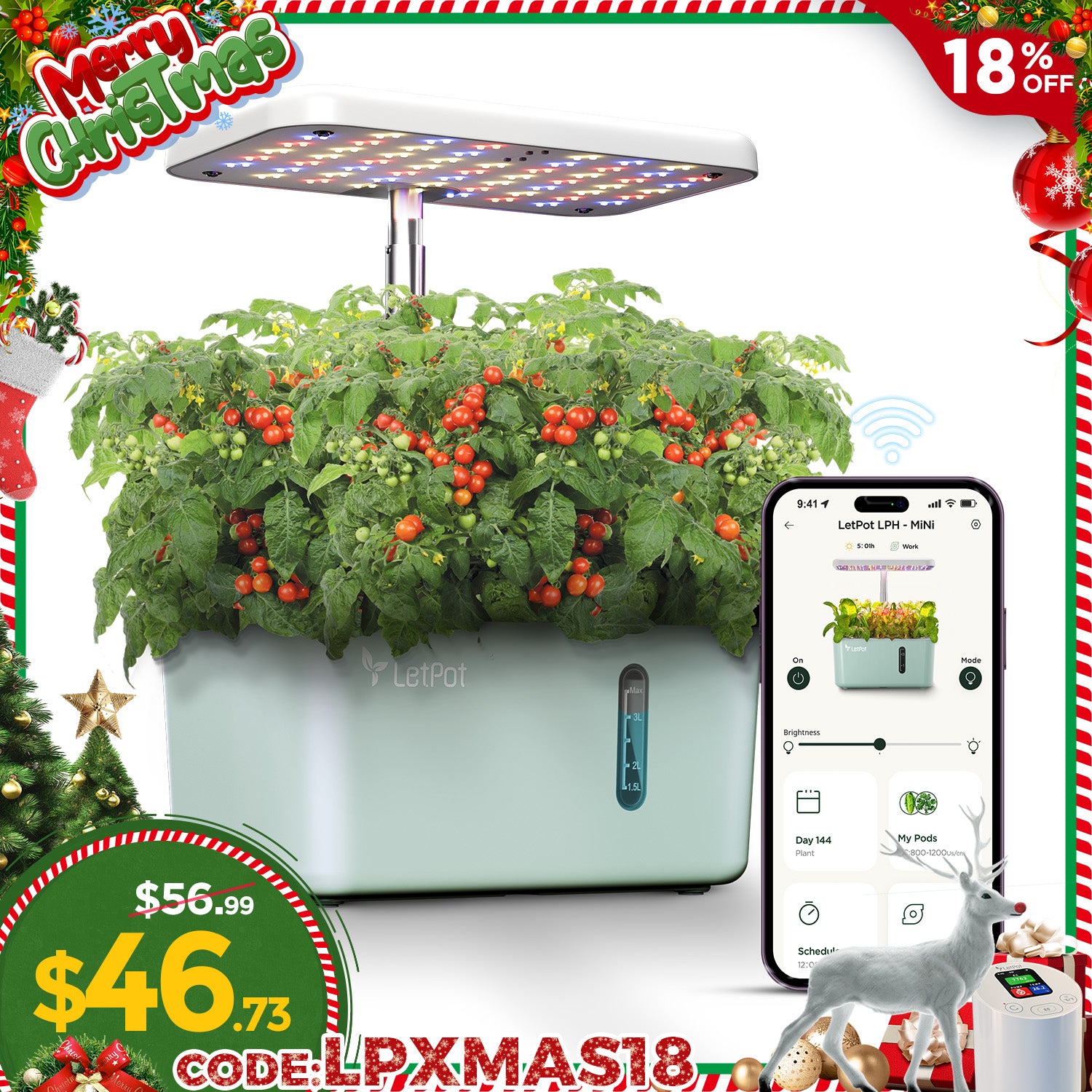 LetPot Mini 5-Pod Indoor Hydroponic Garden