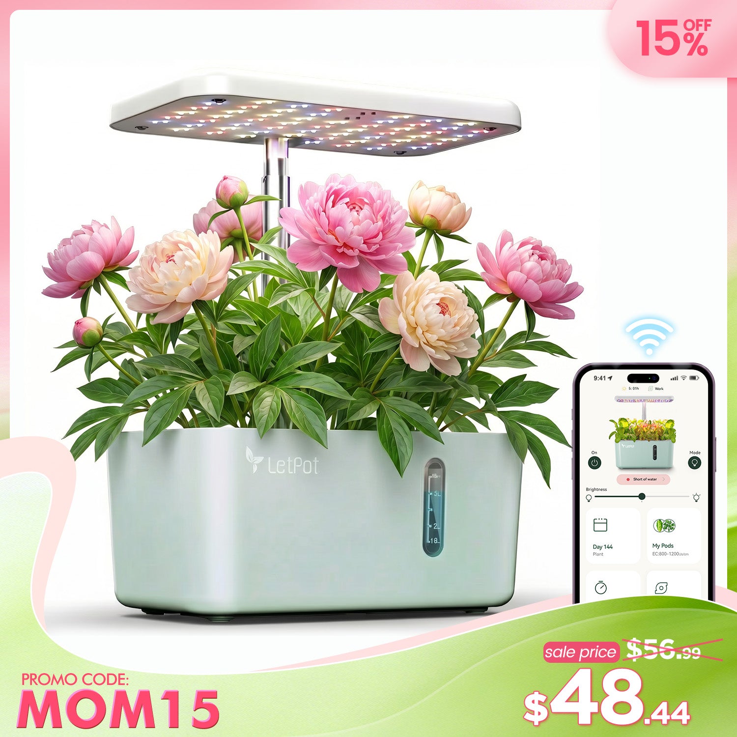 LetPot Mini 5-Pod Indoor Hydroponic Garden