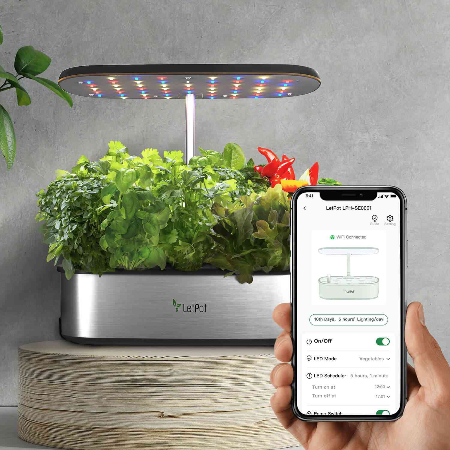 Wi-Fi Connection APP Remote Control - LetPot Senior