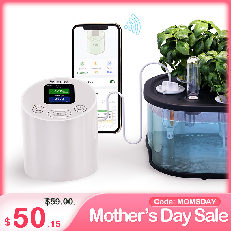 Smart Temperature & EC Meter for Hydroponic Indoor Garden