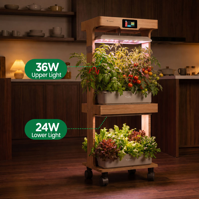 36W + 24W full-spectrum LEDs