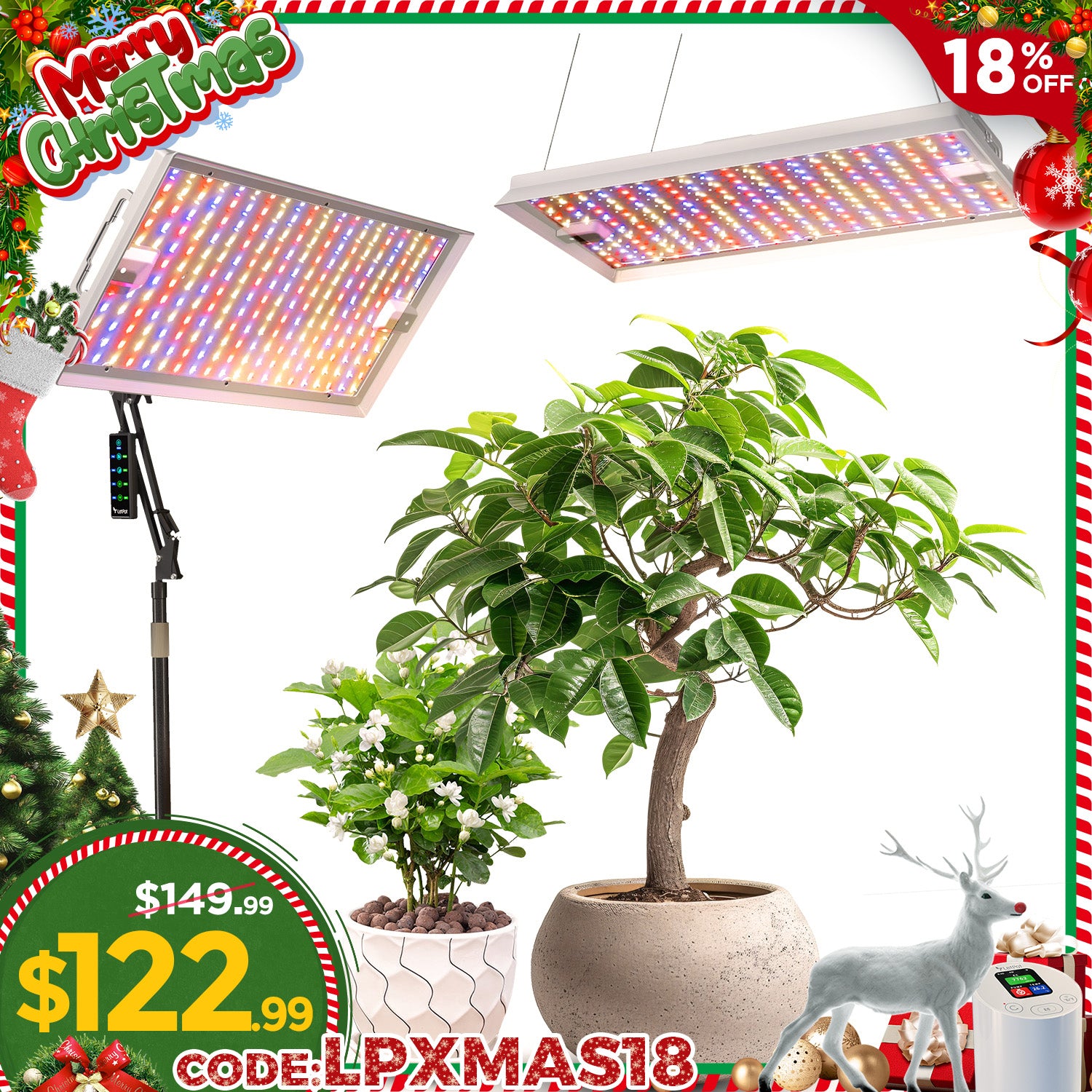 LetPot Smart Grow Lights For Indoor Plants - 100 Watt