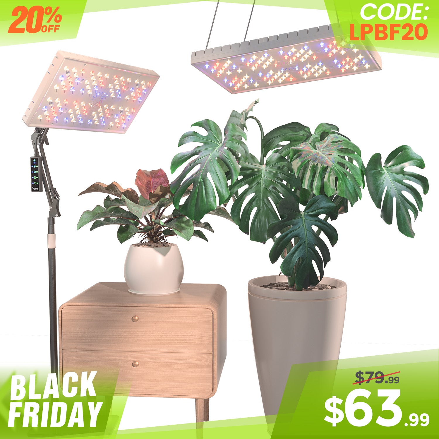 LetPot Smart Indoor Plant Grow Lights - 48/60 Watt