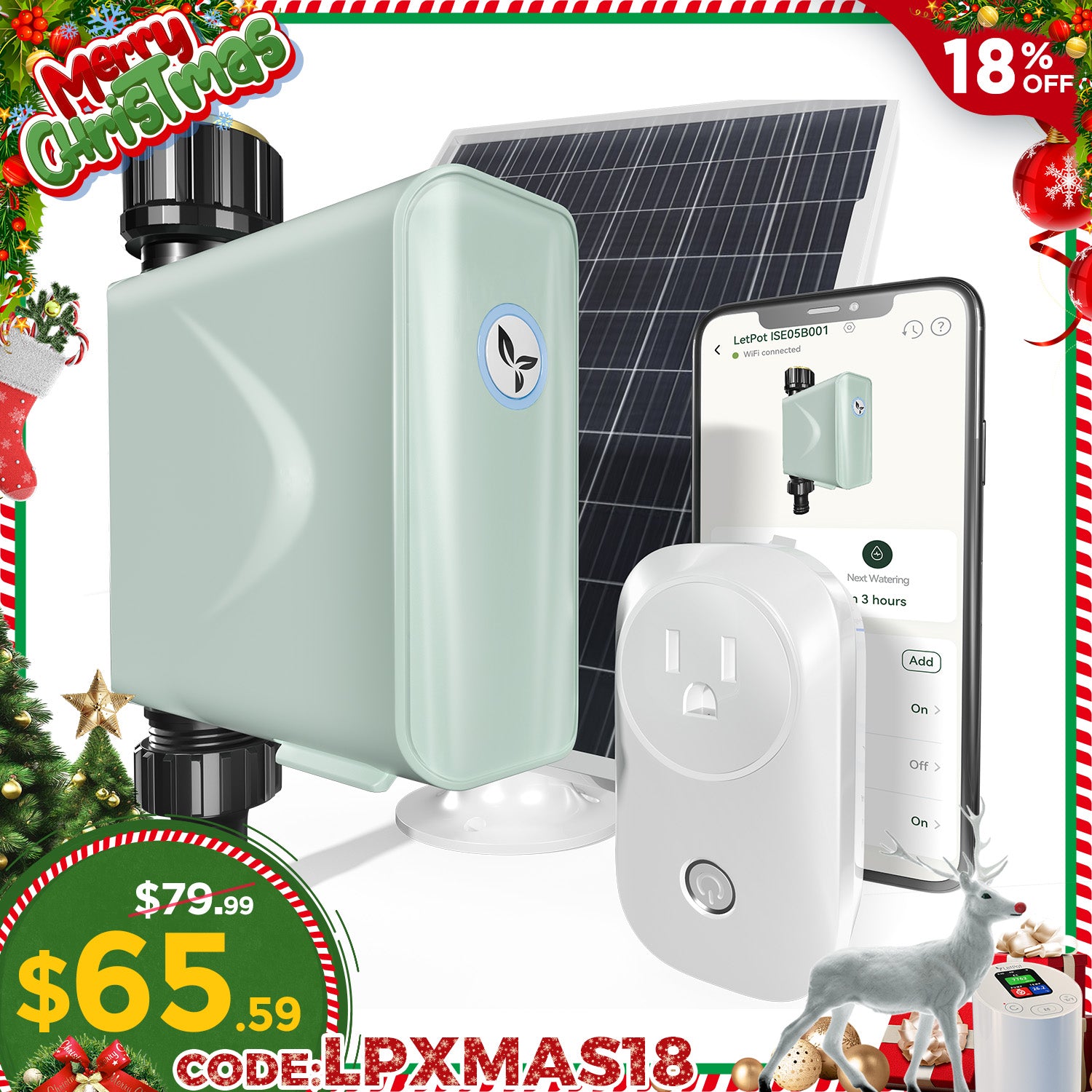 LetPot Solar Powered Smart Hose Timer