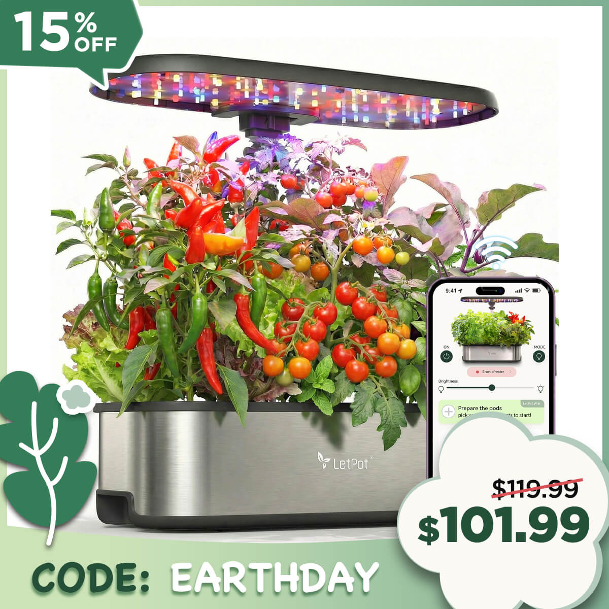 LetPot Senior 12-Pod Hydroponic Growing System