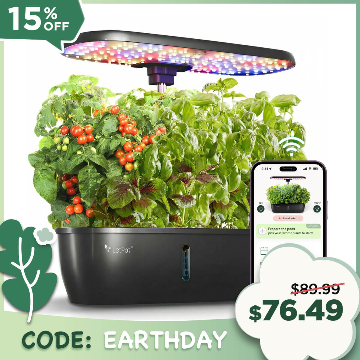 LetPot LPH-Lite Hydroponics Growing System 12 Pods