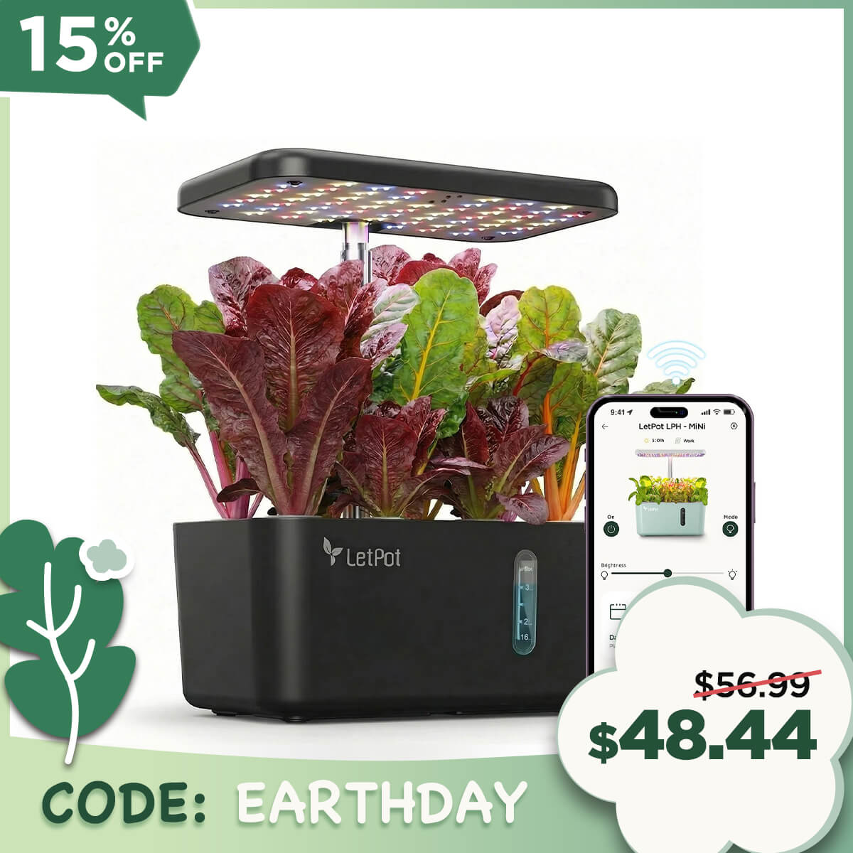LetPot Mini 5-Pod Indoor Hydroponic Garden