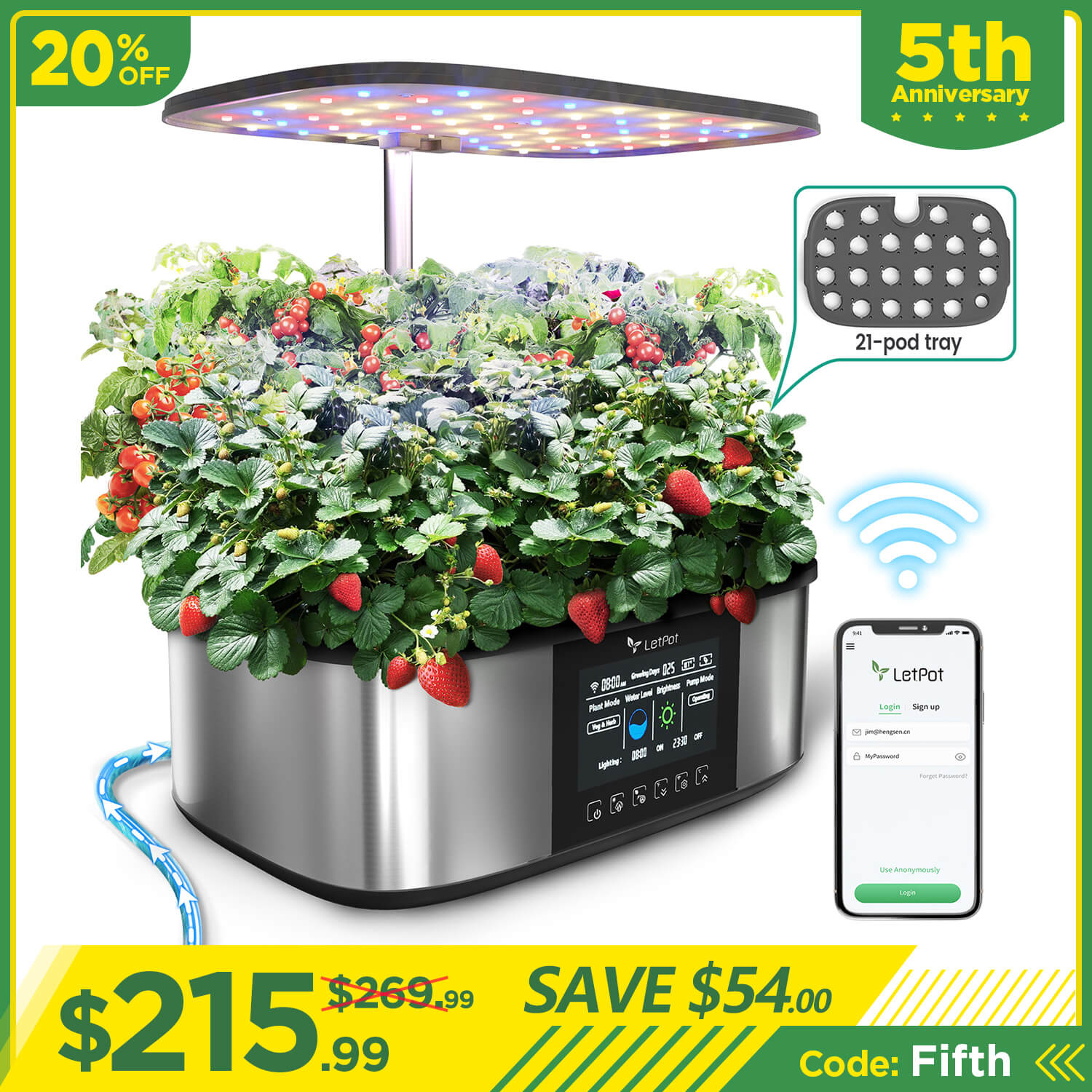 Max Hydroponics System with App Control, 21-Pod and 2-Pod  (LPH-Max)