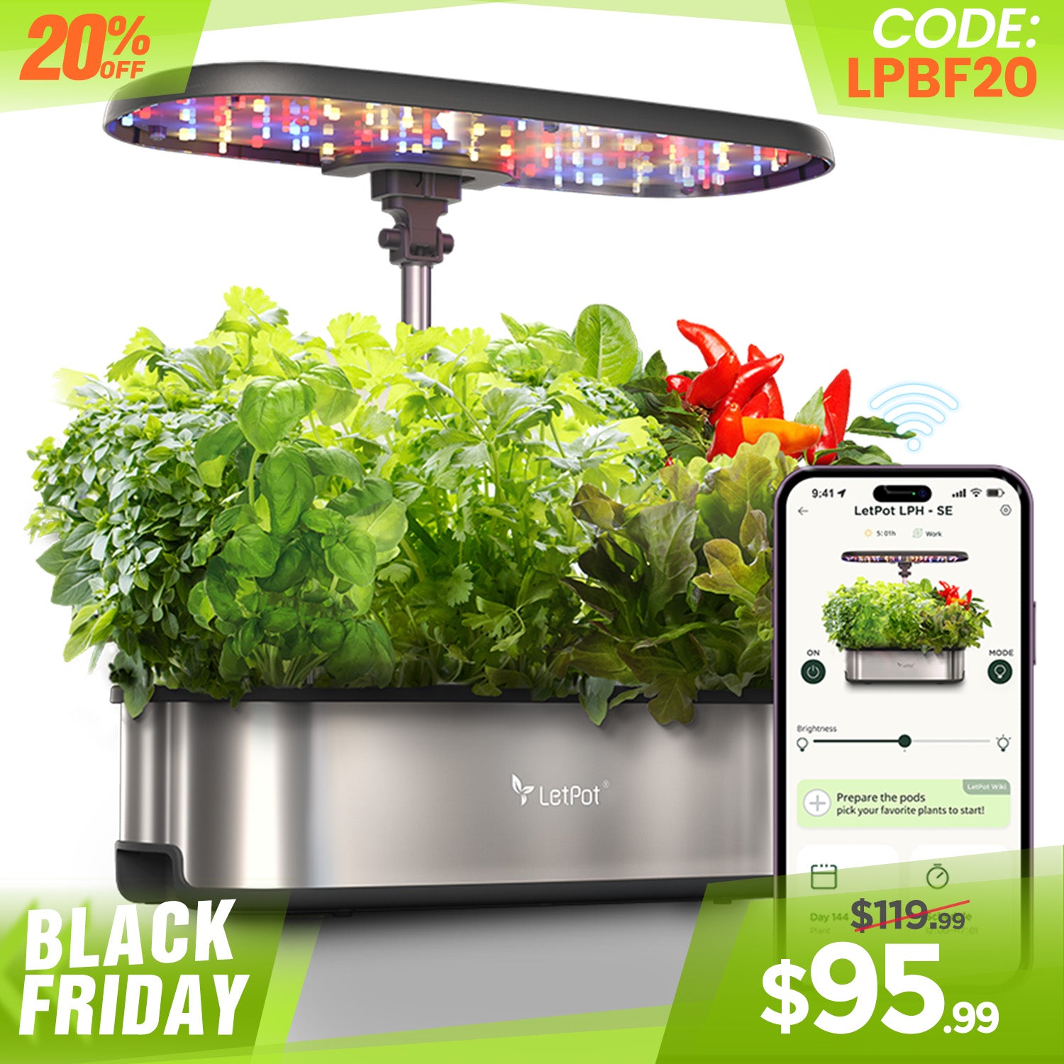 LetPot Senior 12-Pod Hydroponic Growing System