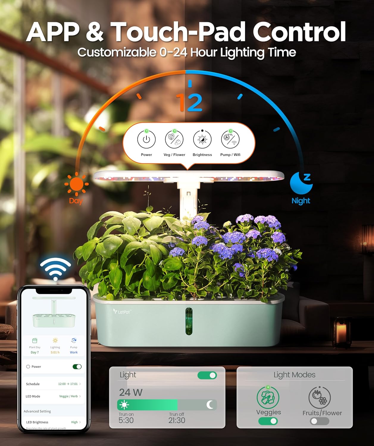 LetPot Air two modes of automation control