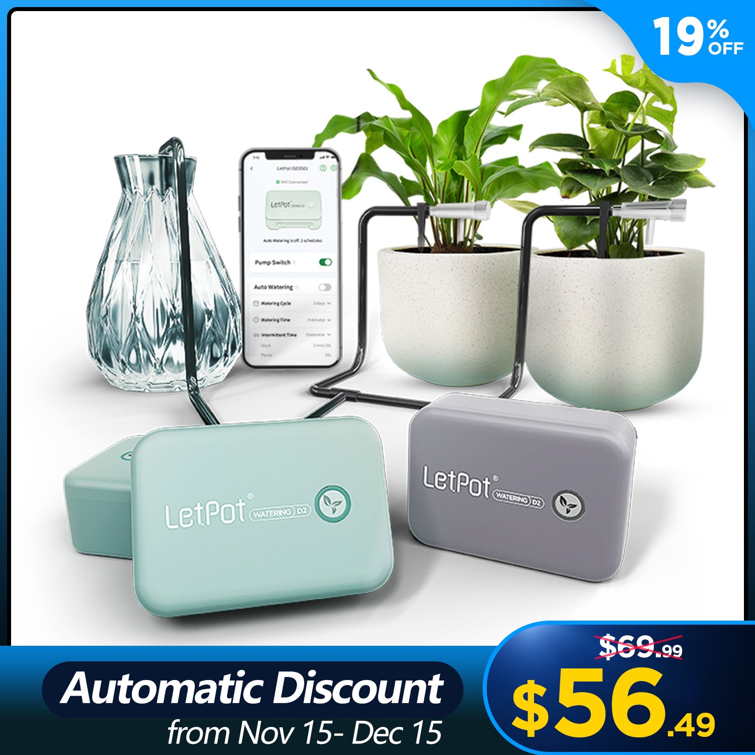 LetPot Automatic Watering System 2.0, Drip Irrigation Kits