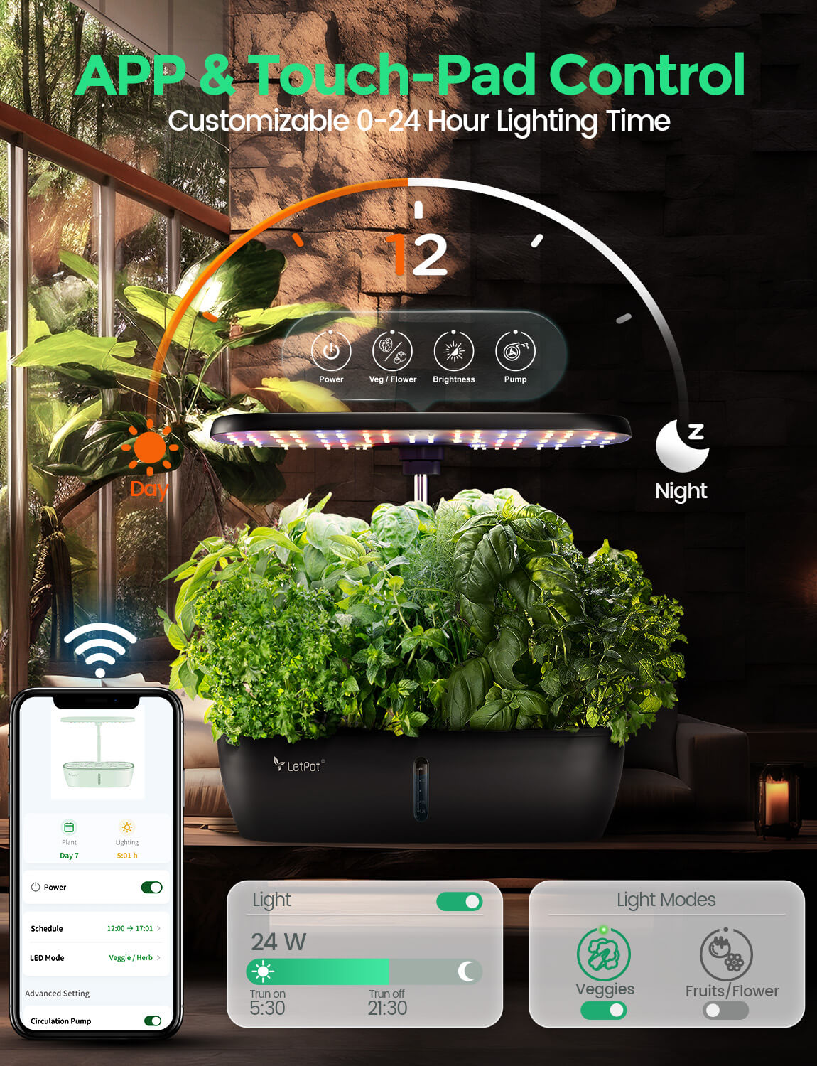 LetPot LPH-Lite Hydroponics Growing System 12 Pods