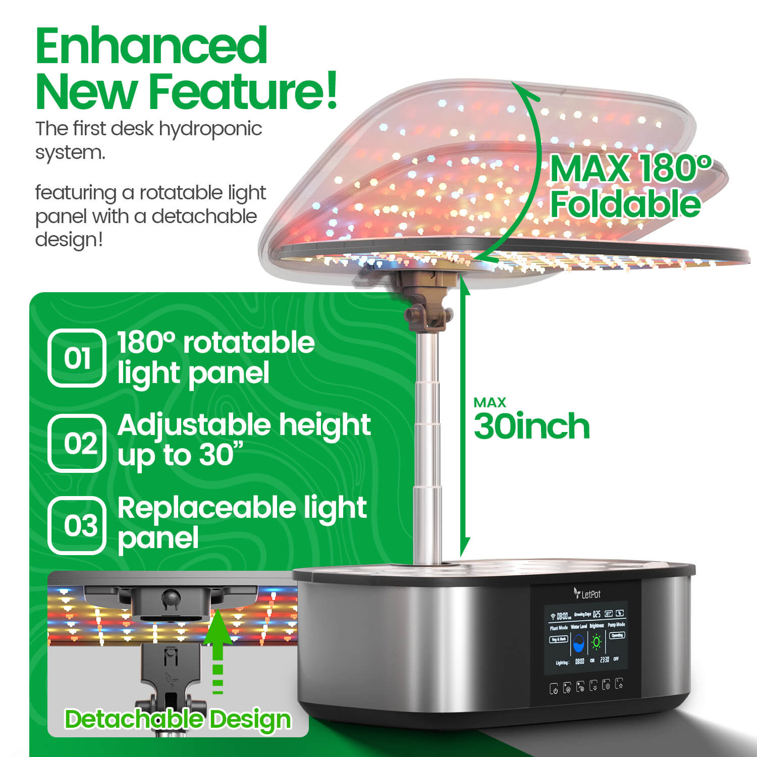 LetPot Max hydroponic with upgraded light panel