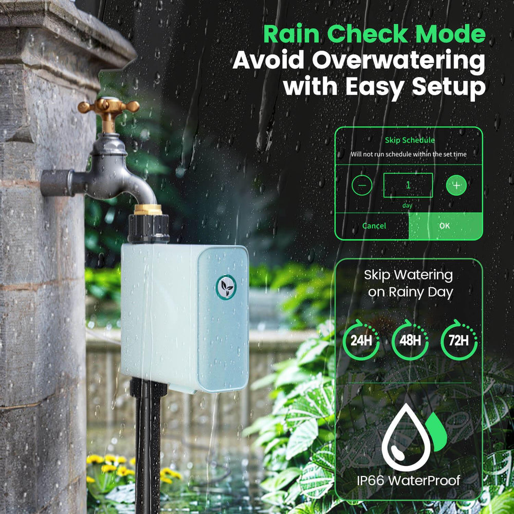 LetPot Smart Hose Timer with WiFi Hub, Solar Powered Garden Watering ...