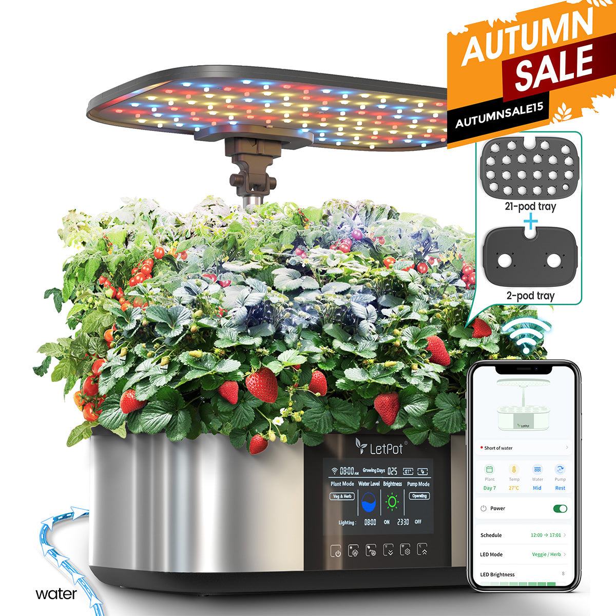 LetPot Max Hydroponics Growing System 21-Pod and 2-Pod