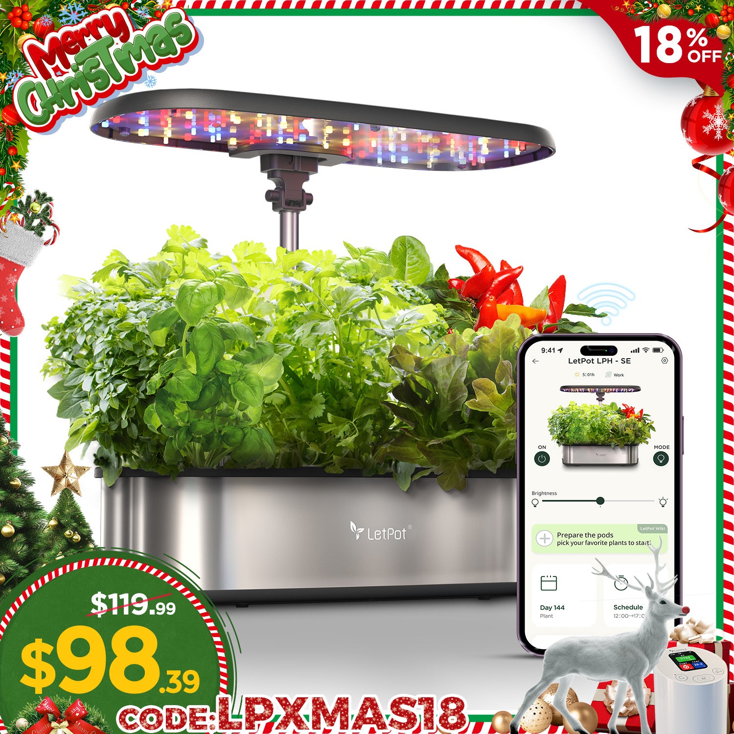 LetPot Senior 12-Pod Hydroponic Growing System