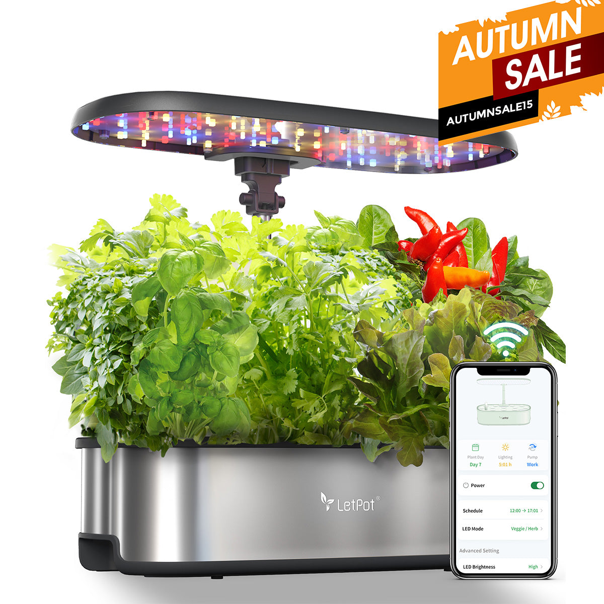 LetPot Senior 12-Pod Hydroponic Growing System