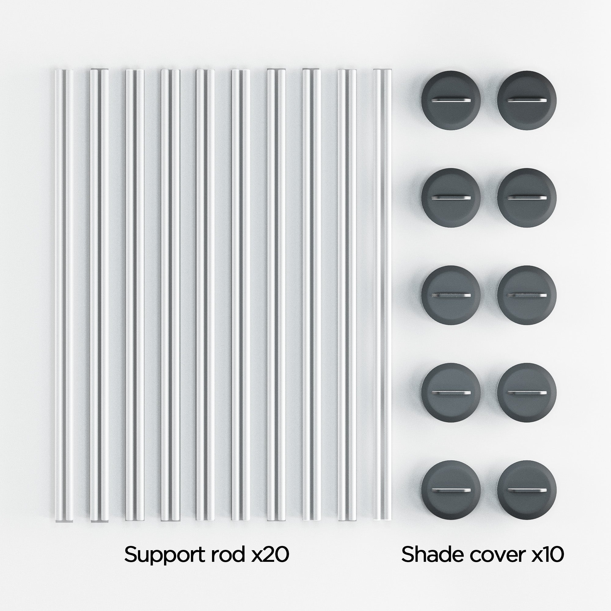 Supporting Rods and Blackout Covers Package