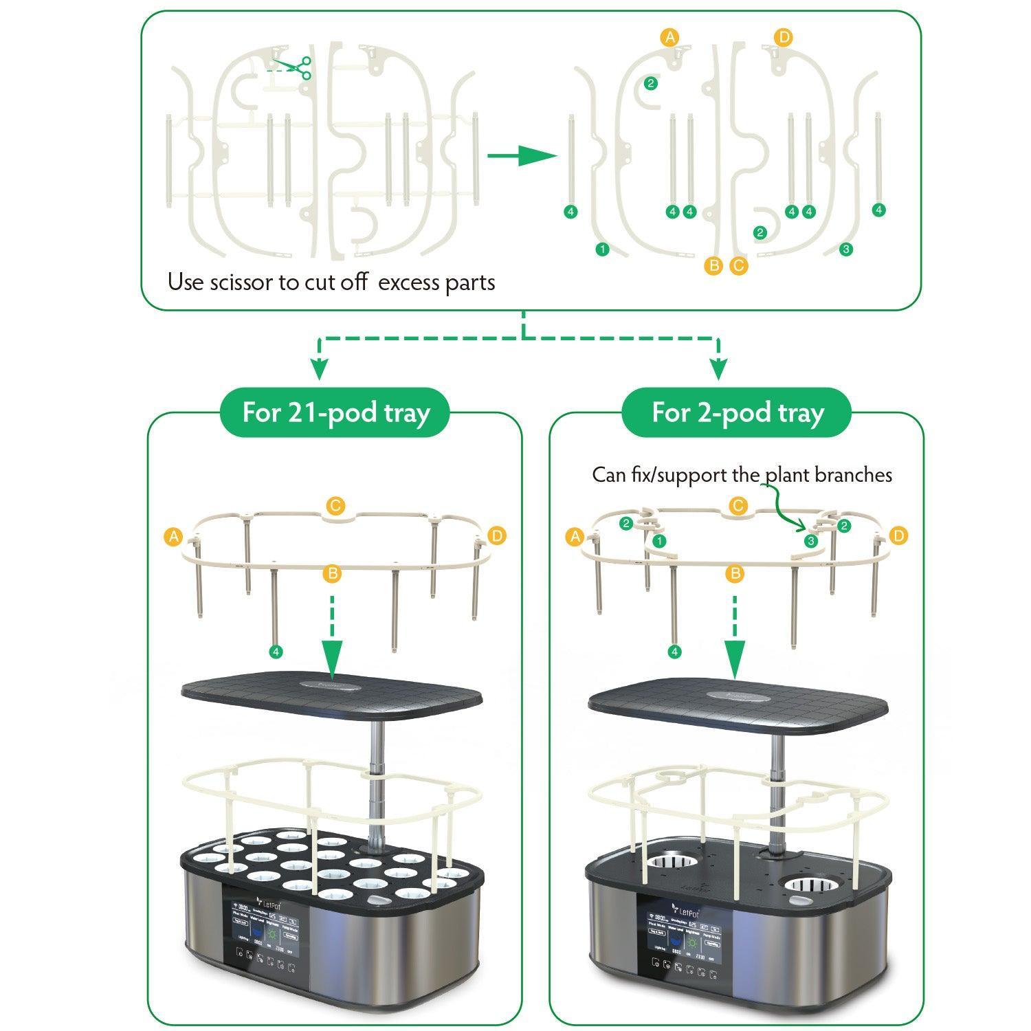 plant support for hydroponics LetPot Trellis Stand for LetPot Hydroponic Gardens