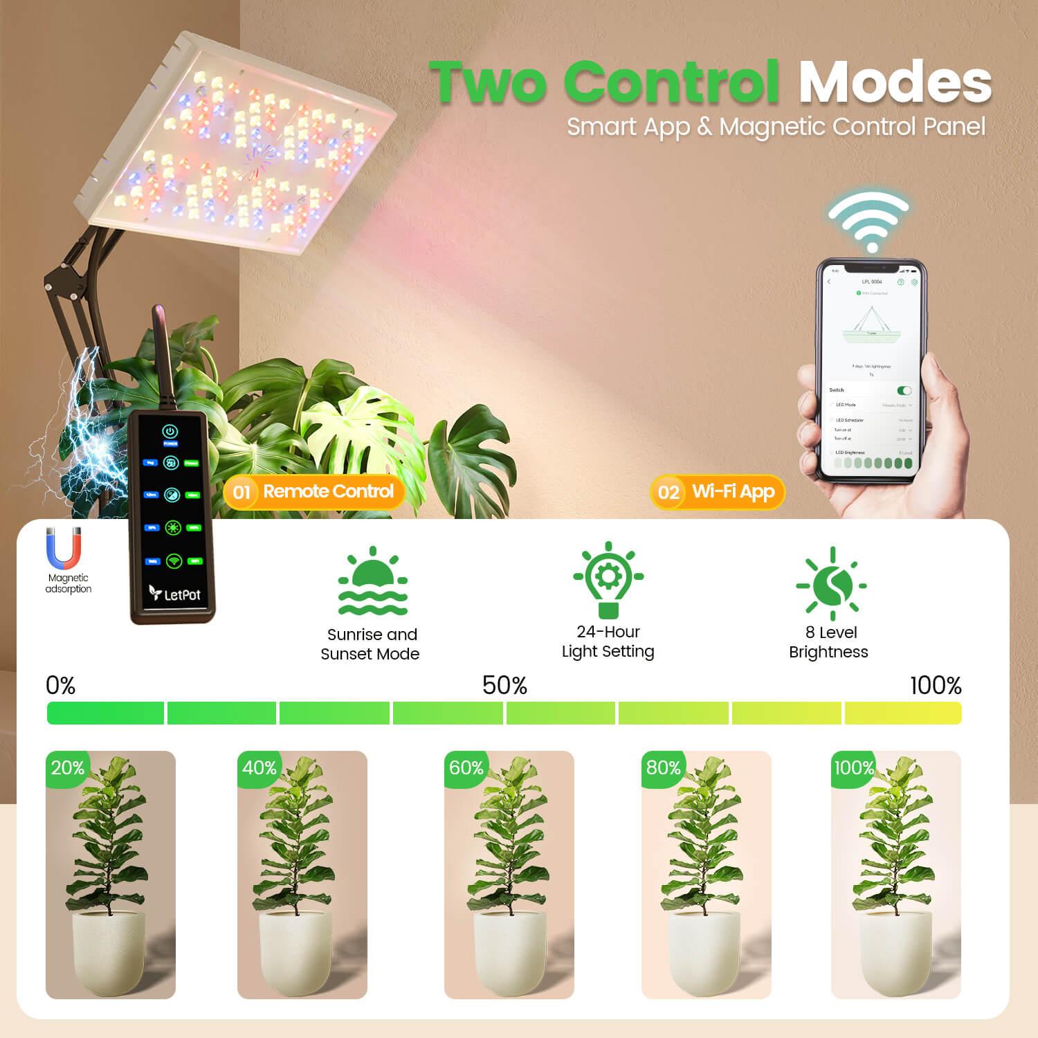 best led grow lights for indoor pot plants LetPot® 60W LED Grow Light for Indoor Plants – Full Spectrum Smart Light