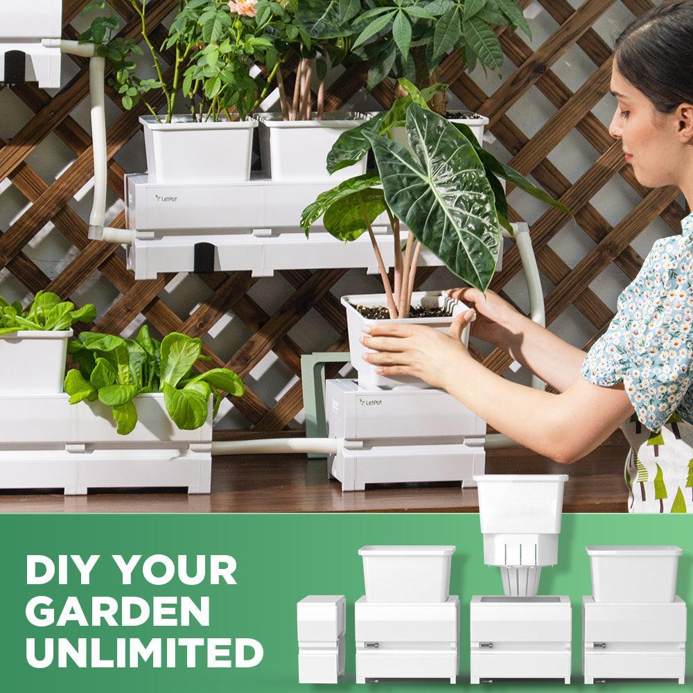 diy planter box self watering LetPot MP1 Modular Smart Planter, Smart Self Watering Planters with Auto Water cyclying